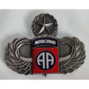 82nd Airborne Division Commander's Challenge Coin Parachute Wings Excellence